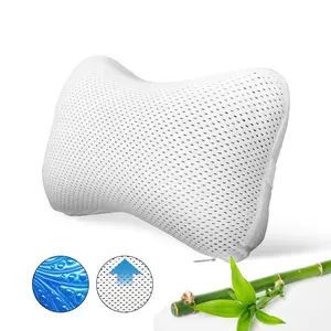 Kingworth Neck Memory Foam Travel Cooling Gel Bamboo Charcoal Pillow Bone Shape Car neck cushion