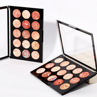 Palette de 15 teintes noires, fard à paupières cuit, fini naturel, poudre lisse, couleurs parfaites pour le maquillage quotidien, teintes brunes, nudes, mates