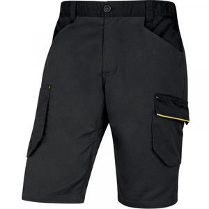 DELTA PLUS - M2BE3GJGT Polyester/coton gris-jaune mach2 bermuda de travail-PANTALON DE TRAVAIL EAN 3295249252335 SHORT DE TRAVAIL - Product Image 1