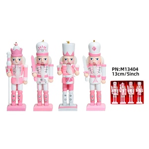 Vente en gros 13CM soldat nordique <span class=keywords><strong>casse</strong></span>-<span class=keywords><strong>noisette</strong></span> mignon rose blanc éclairé maison ornement créatif petits jouets pour décorations 24 ans nouveau - Product Image 5
