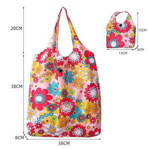 Nouveaux sacs fourre-tout pliables résistants et durables en tissu Oxford 210t, tissu de restauration, réutilisables, super pliables, sacs de courses - Product Image 2