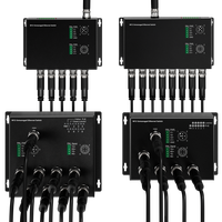 Interruptor de 8 Puertos M12 para Ferrocarril, Desarrollado en Fábrica, Anti-Reverse, Anti-Static, 8 Puertos de Cobre de 1000M, Entrada DC12V, IP40, Metálico