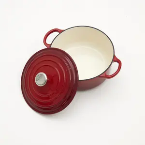 Wholesale Cast Iron Nonstick Dutch Oven Pot Enamel Casserole Cookware