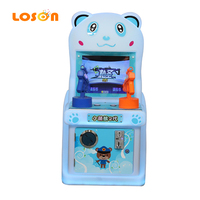Haute qualité enfant double joueurs jeu usine mignon ours balles à jetons mini voiture de course pistolet Machine de tir