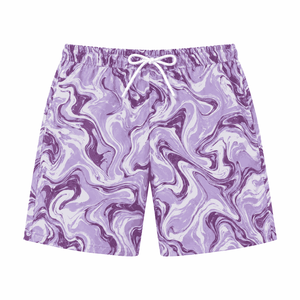 <b>Men's</b> Yellow <b>Floral</b> Print Board <b>Shorts</b> Casual <b>Swim</b> Trunks Elastic Waist Drawstring 100% Polyester Quick Dry Eco-Friendly Pockets - Product Image 4