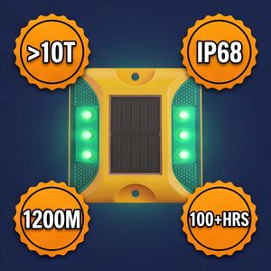 Réflecteur LED solaire extérieur économique pour routes rurales, mode clignotant et constant, type œil de chat - Product Image 4