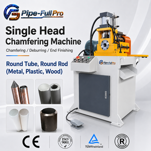 Machine hydraulique de façonnage et de chanfreinage des extrémités de tubes métalliques, type à tête unique, pour barres rondes en acier au carbone, chanfreinage de précision - Product Image 1