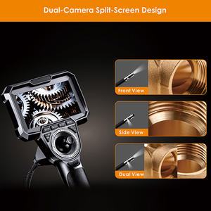 Caméra d'inspection serpent mince à 4 voies articulée à 720 ° avec tuyau semi-rigide en métal 6.2 pour l'inspection du moteur, des tuyaux et du CVC - Product Image 4