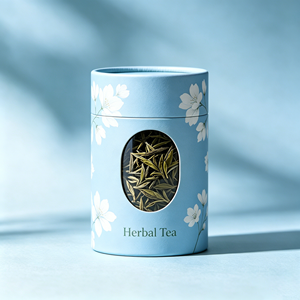 Custom Printing Kraft Paper Cardboard Tea Cans Container Packaging Cylinder Box 250gr Coffee Beans Paper Tube with clear <b>window</b> - Product Image 5