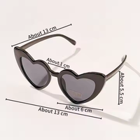 2024 nouveau gros UV400 garçons filles en forme de coeurs rose mode amour bébé lunettes coeur enfants lunettes de soleil