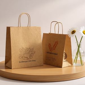 Bolsas de Papel Kraft Reciclables Ecológicas Personalizadas Premium para Promoción en Supermercados y Exposiciones - Superficie Impresa en Offset Resistente - Product Image 2