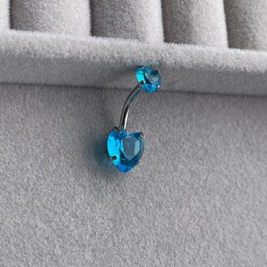 <span class=keywords><strong>Piercing</strong></span> all'<span class=keywords><strong>Ombelico</strong></span> in Acciaio Inox Placcato <span class=keywords><strong>Argento</strong></span>, Anello a Cuore per <span class=keywords><strong>Ombelico</strong></span>, Gioiello per il Corpo da Donna, Regalo per Matrimoni e Feste - Product Image 3