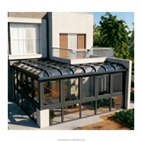 Conservatoire de jardin résidentiel, structure en alliage d'aluminium, double vitrage trempé Low-E, isolé thermiquement, insonorisé, alimenté à l'énergie solaire, sur mesure
