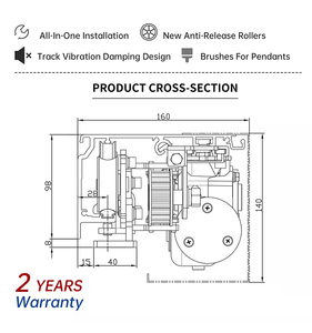 TUV EN16005มอเตอร์ไฟฟ้ากระแสตรงแบบไร้แปรงสำหรับผู้ควบคุมประตูบานเลื่อนกระจกเชิงพาณิชย์ DSL-800ดีไซน์ใหม่ - Product Image 4