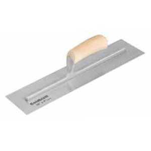 Truelle de finition de béton industrielle Goldblatt Pro, carrée, pour bricolage, avec poignée en bois confortable, 18"x4", fixations en aluminium rivetées - Product Image 1