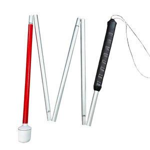 Aluminum Alloy White Cane 125cm 135cm Telescopic Foldable Non Slip Handle Portable Outdoor Walking Aid - Product Image 2