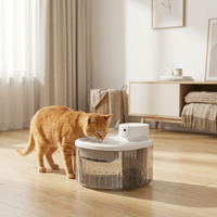 Distributeur d'eau double cycle pour animaux de compagnie, à faible MOQ, avec structure détachable, anti-fuite et débit sécurisé, pour la vente au détail en magasin de matériel pour animaux hors ligne