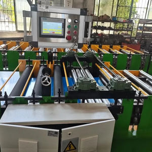 500mm-1250mm Ancho 0,3mm-1,5mm Espesor PPGI Metal galvanizado Acero Corte a longitud Línea y máquina de hendidura con dispositivo de película - Product Image 2