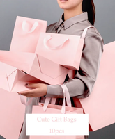 Bolsas de Regalo de Papel Rosa Claro con Impresión de Logotipo Personalizado al por Mayor, con Acabado Brillante en Oro UV para Ropa, Zapatos, Accesorios y Perfumes