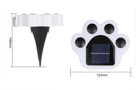 Lampe solaire LED pour jardin avec empreinte de patte, indice de protection IP65, pour chien ou chat, éclairage de pelouse, chemin, patio ou décoration de cour