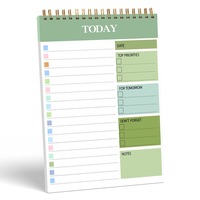 Cuaderno de espiral de hojas sueltas al por mayor, estilo Instagram, para planificación diaria, gestión del tiempo y autocultivo personal, con juego de tarjetas de notas.