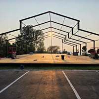 Tente d'atrium transparente en acrylique avec structure en alliage d'aluminium pour 300 à 1000 personnes, chapiteau extérieur pour mariages, tentes à structure noire pour événements