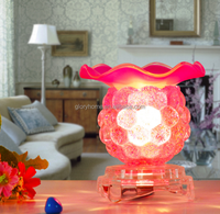 Brûleur à mazout en verre d'arôme en cristal pour artisanat créatif chauffe-huile en verre lampe à gradation électrique brûleur à huile essentielle électrique