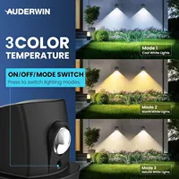 Lampu Sorot Dinding LED Solar IP65 Baru dengan Baterai, Dua Warna, untuk Pagar Luar Ruangan, Cermin Cembung & Lampu Jalan Luar Ruangan