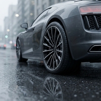 Jantes en alliage d'aluminium forgé JWYC 20 mm et 25 mm, finition chromée noir métallisé, multi-branches pour Mercedes et Audi