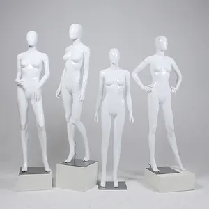 Hot Sale Plastic Fiberglass Full Body White Mannequins Female Body For Clothes Display