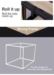 Oxford kumaş katlanabilir köpek kulübesi çıkarılabilir dirsek taşınabilir yumuşak taraflı evcil hayvan kafesi kapalı ve açık seyahat için - Product Image 2