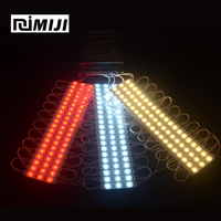 7015 multicolore 20 pièces SMD RGB 3 LED Module d'injection avec lentille lumière étanche IP65 DC12V 1.5W avec bande adhésive 3M arrière