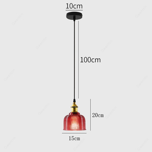 <span class=keywords><strong>Lampade</strong></span> <span class=keywords><strong>a</strong></span> <span class=keywords><strong>Sospensione</strong></span> <span class=keywords><strong>Vintage</strong></span> in Vetro Colorato, Illuminazione Industriale per Loft, <span class=keywords><strong>Lampade</strong></span> Sospese per Cucina, <span class=keywords><strong>Lampade</strong></span> <span class=keywords><strong>a</strong></span> <span class=keywords><strong>Sospensione</strong></span> LED per Soggiorno E27 - Product Image 6