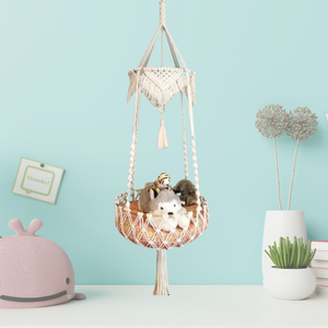 Cama para Gatos de Macramé, Cueva Redonda con Cojín de Terciopelo, Tejida a Mano con Algodón, Cama Interior para Mascotas, Suave, Desmontable, Lavable, para Todas las Estaciones, Diseño Minimalista - Product Image 4