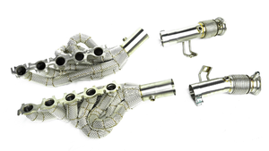 Nouveau collecteur d'échappement en acier inoxydable haute performance pour Audi R8 V10, avec catalyseur ou sans catalyseur, et bouclier thermique - Product Image 5