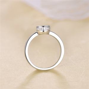 Bague de fiançailles en argent sterling plaqué rhodium pour femme Sun Star, cadeau de mariage, bijoux empilables tendance - Product Image 4