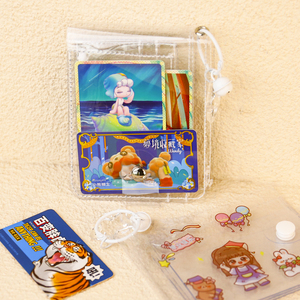 Personalizado transparente pop Photocard ID Bank <span class=keywords><strong>Card</strong></span> carteira Bolsa Manter armazenamento claro bolso pvc clara bolsa titular do cartão