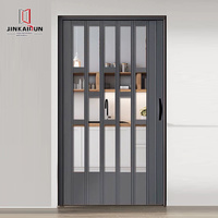 Paravent coulissant moderne personnalisé en alliage d'aluminium avec porte de balcon télescopique pour salles de bain, garantie 1 an