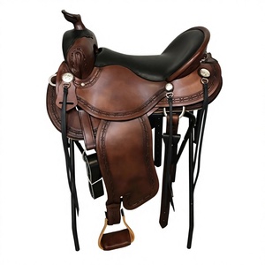 Silla de montar inglesa de estilo europeo para adultos, proveedor de equipos de carreras de caballos, artesanía, silla de montar de cuero de búfalo auténtico para equitación - Product Image 3