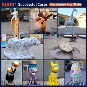 Scultura di Elefante in Vetroresina Dipinta a Colori Personalizzata, Statua Animale Moderna in Stile Graffiti per Decorazione Centro Commerciale - Product Image 4