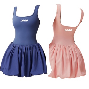 Robe de sport une pièce pour femme, personnalisable avec logo, séchage rapide, pour entraînement, course et tennis, respirante, jupe de golf et de tennis avec rembourrage - Product Image 6