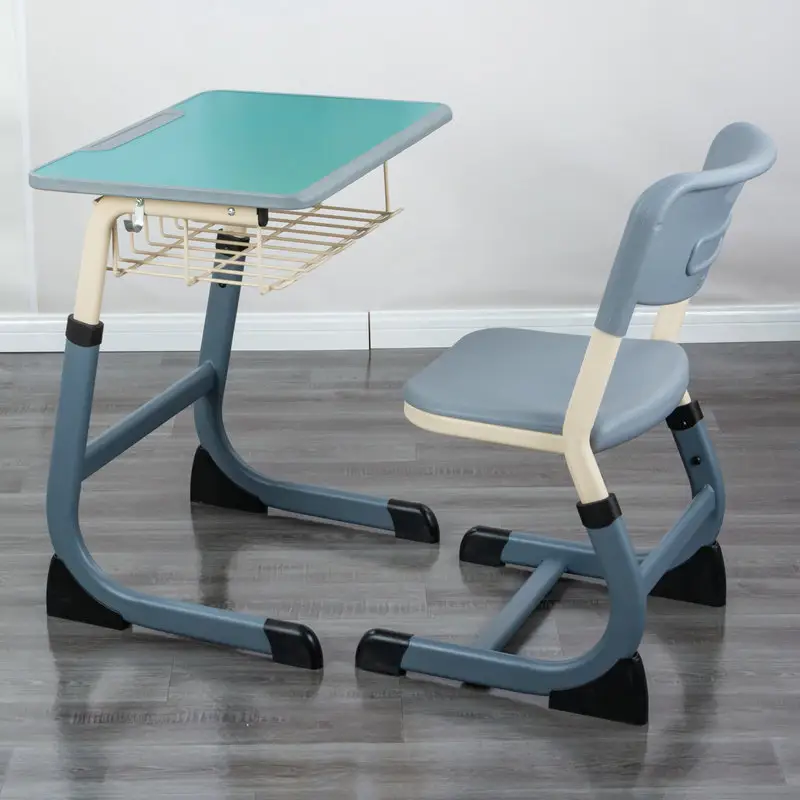 Ensemble bureau et chaise d'étudiant moderne de haute qualité fourni en usine ensemble de mobilier scolaire pour bureau à domicile ou salon