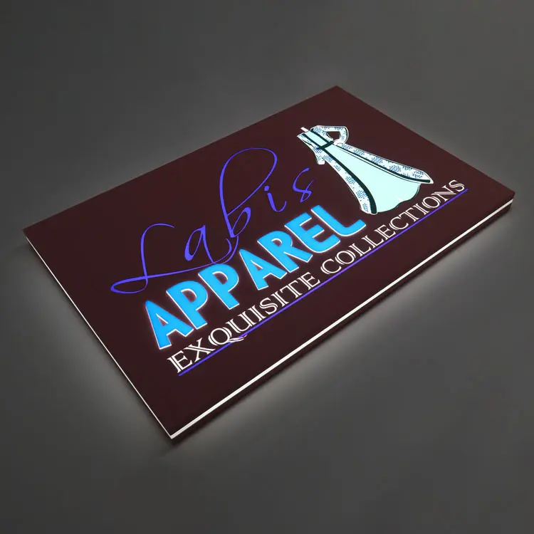 Özel zarif mağaza marka Logo teşhiri Led reklam ışıklı kutusu işareti