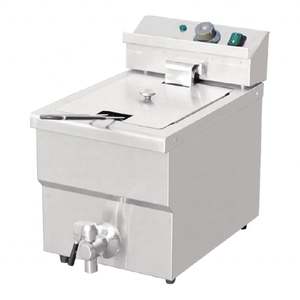 Friteuse électrique KINGBETTER en acier inoxydable argenté 3,25 KW à cuve unique avec panier unique - Product Image 1