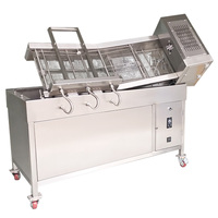 Nouvelle machine à frire automatique électrique pour frites, bagels et pain, avec bande transporteuse continue, haute efficacité, portable