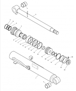 Belparts חופר <span class=keywords><strong>doosan</strong></span> dx60-9c בום צילינדר DX60R הידראולי צילינדר assy K1028034A K1028034B - Product Image 6