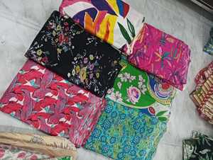 Beautiful Printed Cotton Fabric for Kurtis Dresses and DIY Craft Work Lightweight Soft Cloth for Daily Wear and Designer <b>Apparel</b> - Product Image 5