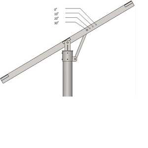 โครงยึดแผงโซลาร์เซลล์แบบปรับได้ IMS รุ่น Single-Pole Mount Heavy Duty สำหรับแผงขนาด 190/380 วัตต์ รุ่น 45012 ผลิตในประเทศจีน โครงยึดแผงโซลาร์เซลล์แบบเดี่ยว รุ่น 45012 - Product Image 3