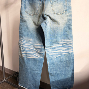 Jean sur mesure de fabricant, coupe oversize, denim épais 15 oz, style vintage, avec strass, coupe bootcut, jambe droite, jean baggy - Product Image 4