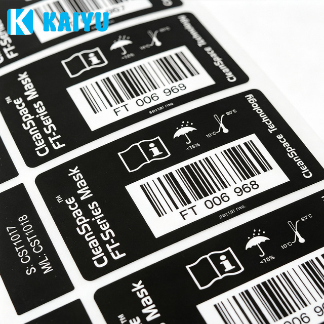 High Quality Custom Variable Data PET Bar Code Printing Label Stickers Waterproof Scratch-Resistant Solvent Printing Technology